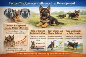 Factors that commonly influence hip development 