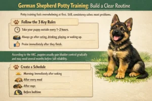 german shepherd potty training rules