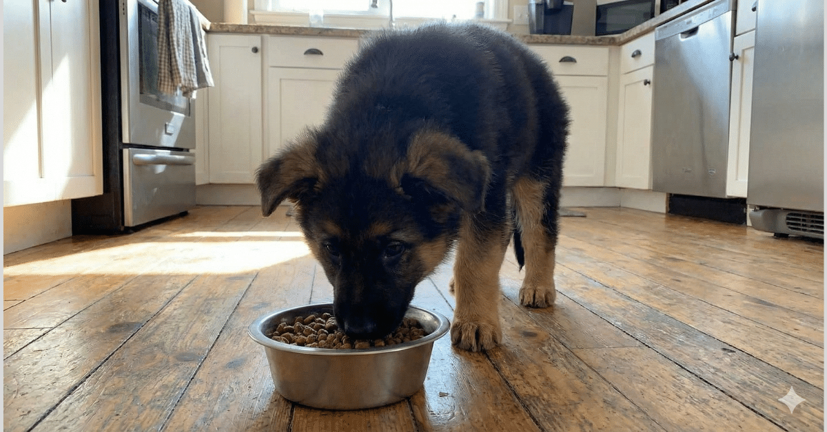 how much should a german shepherd puppy eat