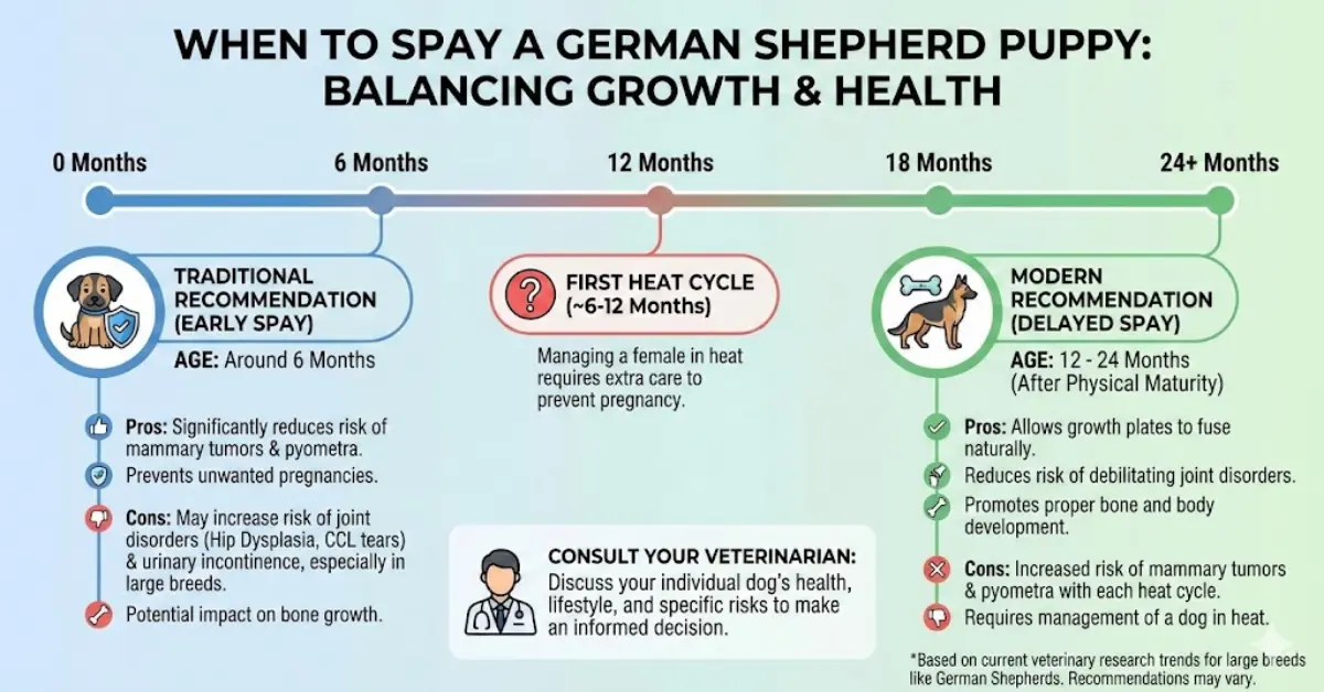when to spay a german shepherd puppy