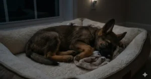 german shepherd puppy bedtime