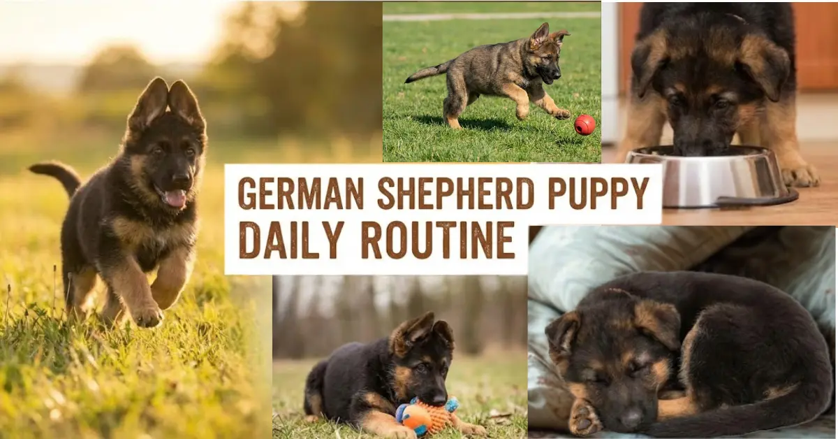 german shepherd puppy morning routine