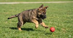 german shepherd puppy palytime