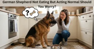 german shepherd not eating but acting normal should you worry