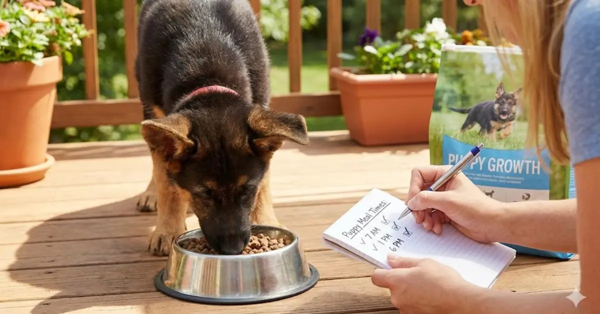 how many times a day should a german shepherd eat