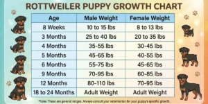rottweiler growth chart table